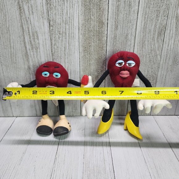 Vintage California Raisin Applause Plush Bendables Toy Figure - Set Of 2 - Picture 8 of 9